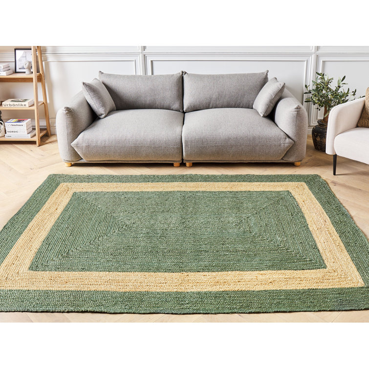 Highland Dunes Jute Area Rug 200 x 300 cm Green Bruzios Wayfair.co.uk